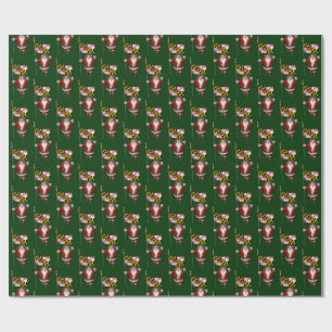 Papel De Presente Papai Noel Com Bandeira De Maryland