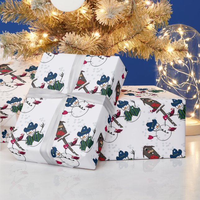 Papel De Presente Papai Noel Cowboy Natal (Feriados)