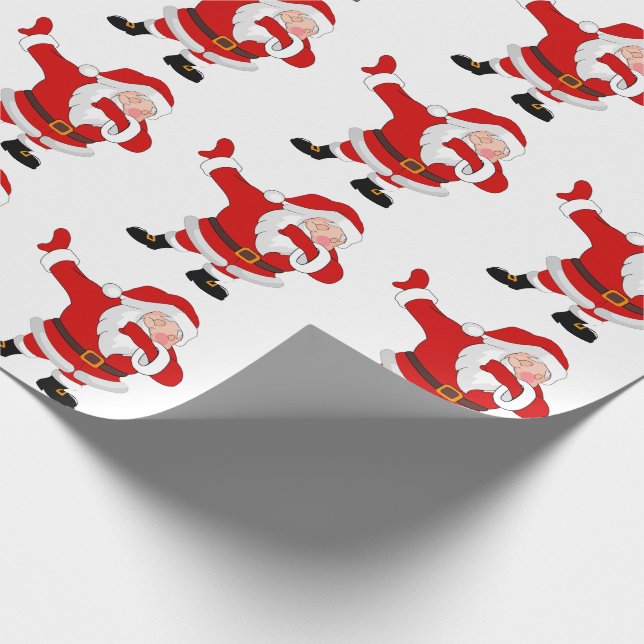 Papel De Presente Papai Noel Dançante (Ponta)