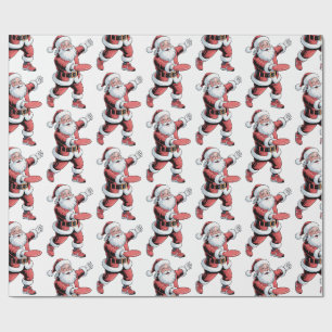 Papel De Presente Papai Noel de Golfe de Disco de Natal Moderno e Te