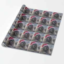 Papel De Presente Papai noel de Leonberger