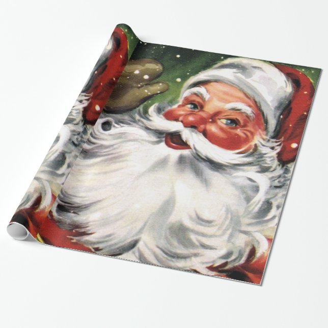 Papel De Presente Papai Noel de ondulação (Desenrolado)