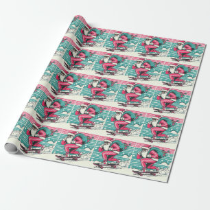 Papel De Presente Papai Noel de skate