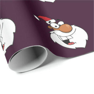 Papel De Presente Papai noel do afro-americano que faz a lista