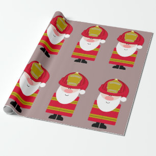 Papel De Presente Papai noel do bombeiro