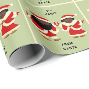 Papel De Presente Papai Noel e a Sra. Claus