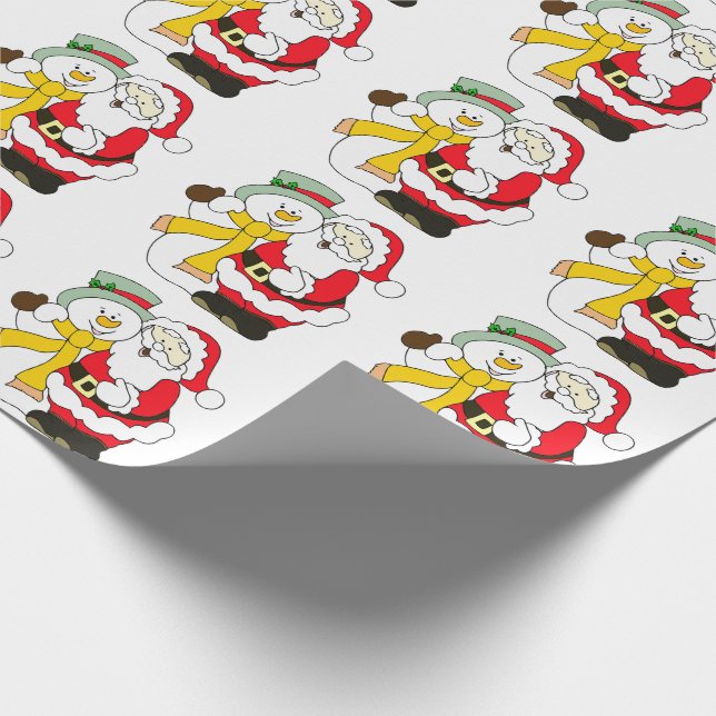 Papel De Presente Papai Noel e Neve (Ponta)