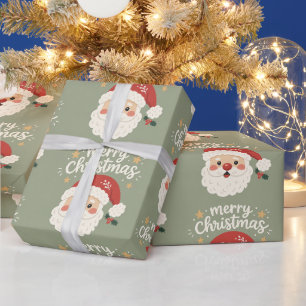 Papel De Presente Papai Noel Escandinavo Caprichoso Feliz Natal