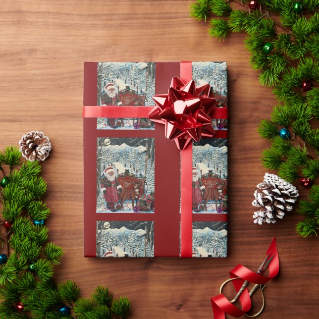 Papel De Presente Papai Noel está Pronto  (Presente de Natal)