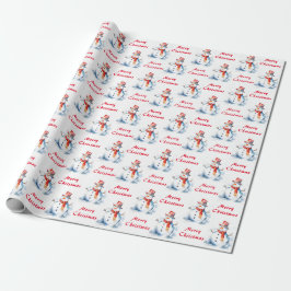 Papel De Presente Papai Noel Feliz Natal Festivo Padrão