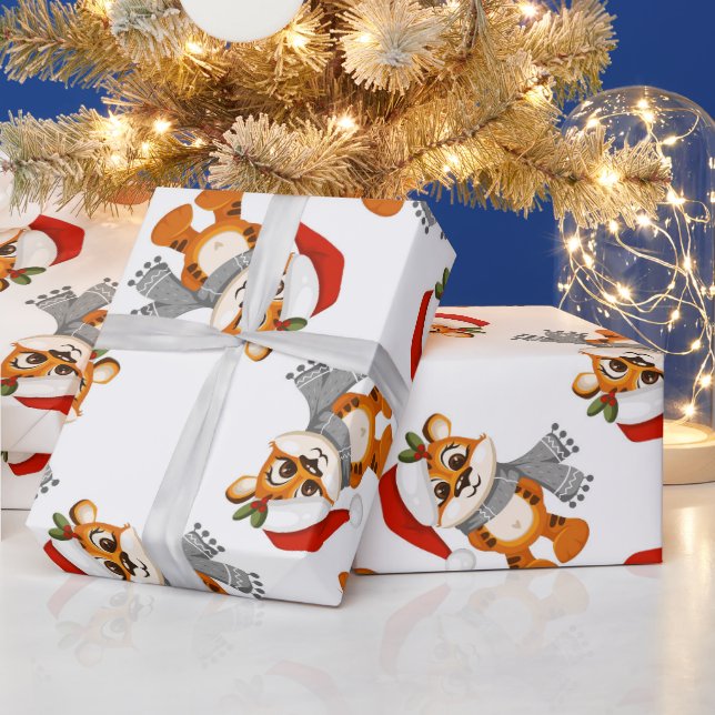 Papel De Presente Papai Noel Guaxinim Natal (Feriados)