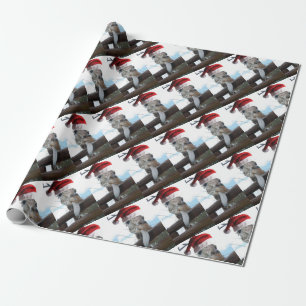 Papel De Presente Papai-Noel-Língua-de-Girafa