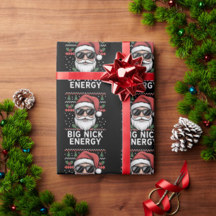 Papel De Presente Papai Noel Natal Grande Nick Energia Festa Engraça