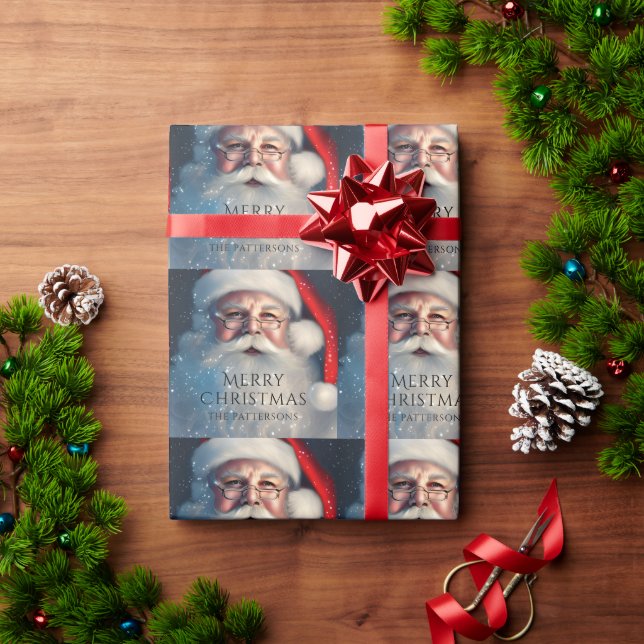 Papel De Presente Papai Noel Nevado Feliz Natal (Presente de Natal)