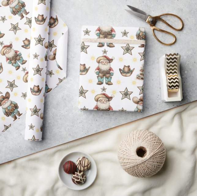 Papel De Presente Papai Noel Ocidental (Artesanato)
