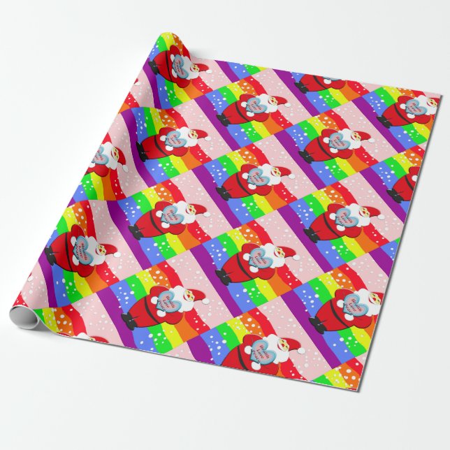 Papel De Presente Papai Noel para LGBT, para os direitos humanos (Desenrolado)