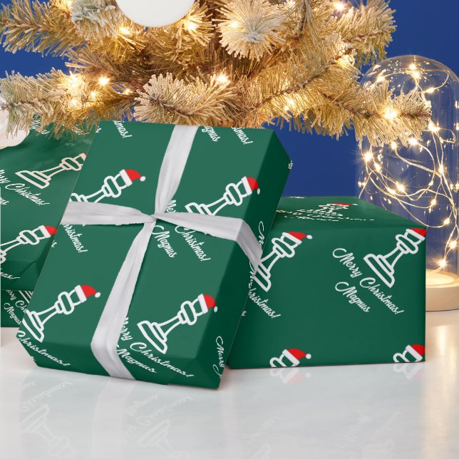 Papel De Presente Papai Noel peão de xadrez personalizado Natal  (Feriados)