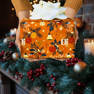 Papel De Presente Papai Noel Personalizado e Natal de Azevinho