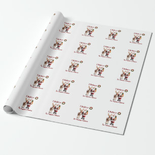 Papel De Presente Papai Noel Rudolf a rena luminosa