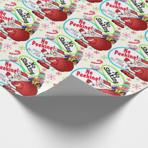 Papel De Presente Papai Noel sem Espiar, sem Sacudir Personalizado N