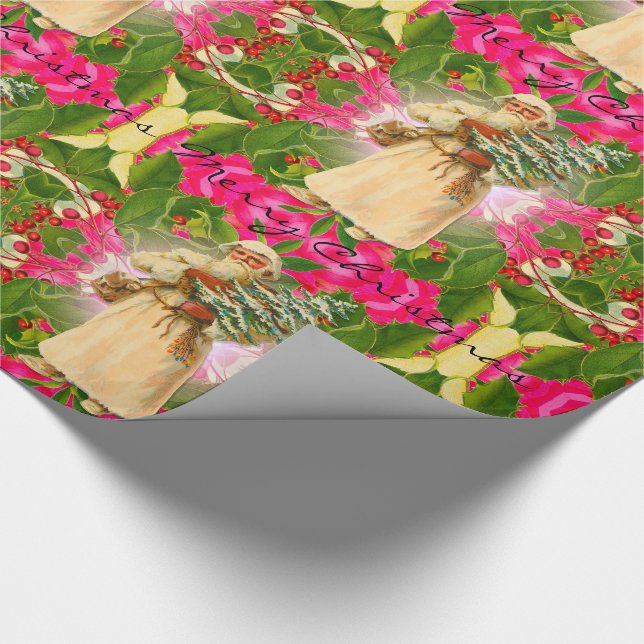 Papel De Presente Papai noel velho do Victorian passado (Ponta)