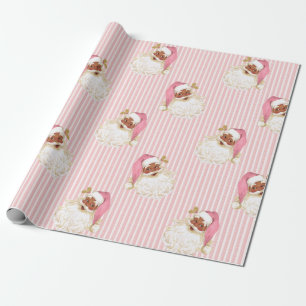 Papel De Presente Papai Noel Vintage e Natal de Listra Rosa