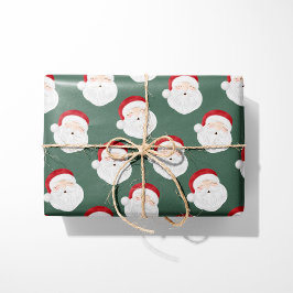 Papel De Presente Papai Noel Vintage Verde