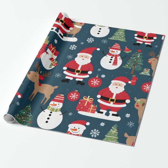 Papel De Presente "Papais noeis" (Desenrolado)