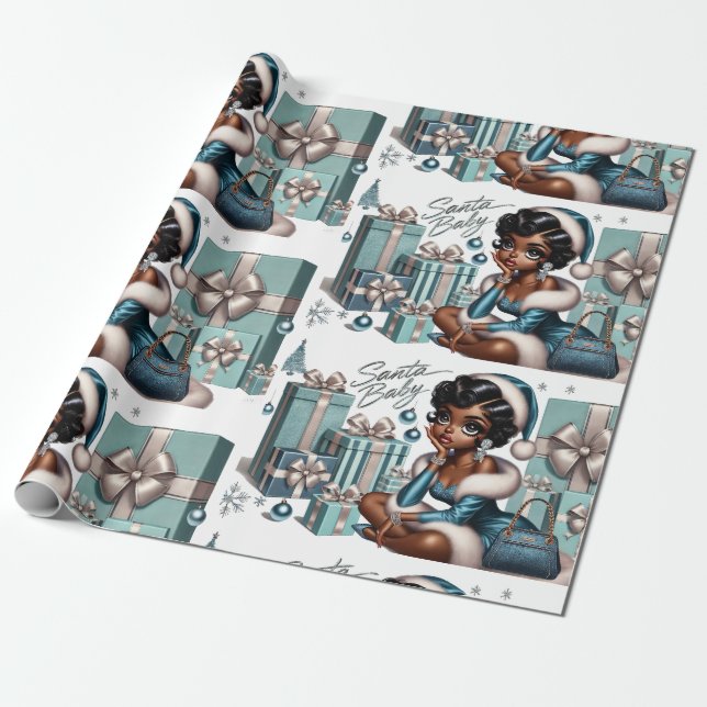 Papel De Presente Papais noeis (Desenrolado)