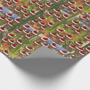 Papel De Presente Papais Noéis Airedale Terrier