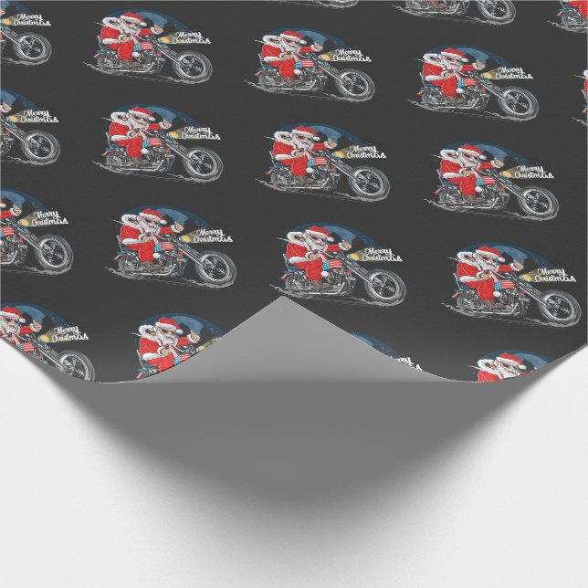 Papel De Presente Papais noeis Biker (Ponta)