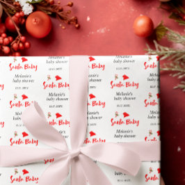 Papel De Presente Papais noeis Chá de fraldas de inverno de Natal