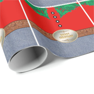 Papel De Presente Papais noeis de cowboy ocidentais Belet Jeans de c