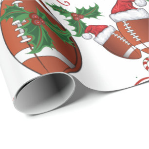 Papel De Presente Papais noeis de futebol de Feliz Natal
