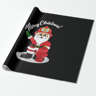 Papel De Presente Papais noeis de inverno de Bombeiros