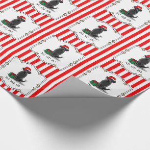 Papel De Presente Papais noeis de Natal Black Labrador Retriever Cut