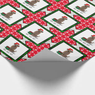 Papel De Presente Papais noeis de Natal Chocolate Labrador Sempre En