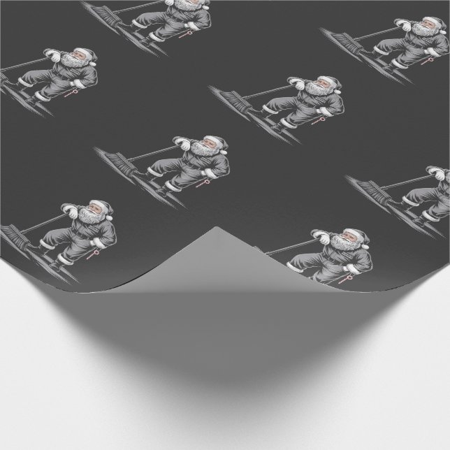 Papel De Presente Papais noeis de natal com limpeza Xmas (Ponta)