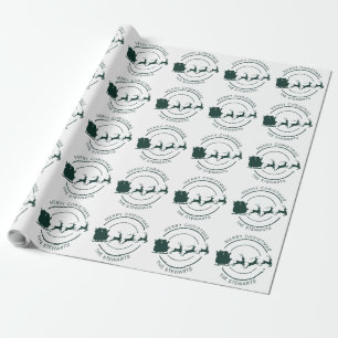 Papel De Presente Papais noeis de Natal e personalização moderna de