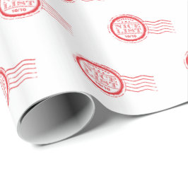 Papel De Presente PAPAIS NOEIS DE NATAL LISTA NICE aprovada carimbo 