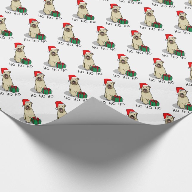Papel De Presente Papais noeis de Natal Rochados Terrier (sem carne) (Ponta)