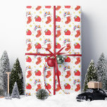 Papel De Presente Papais noeis de Natal Sack<br><div class="desc">Enrole seus presentes em alegria festiva com este papel de embrulho de Natal com um design de meias, sacos de Papais noeis e estrelas de ouro. Perfeito para adicionar um toque de mágica de férias aos presentes, este vibrante papel de embrulho é ideal para festas de Natal, trocas de presentes...</div>