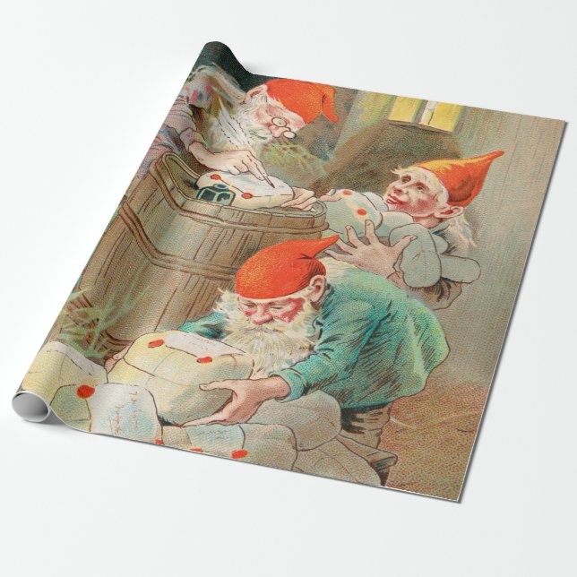 Papel De Presente Papais noeis de Natal suecos (por Jenny Nyström) (Desenrolado)