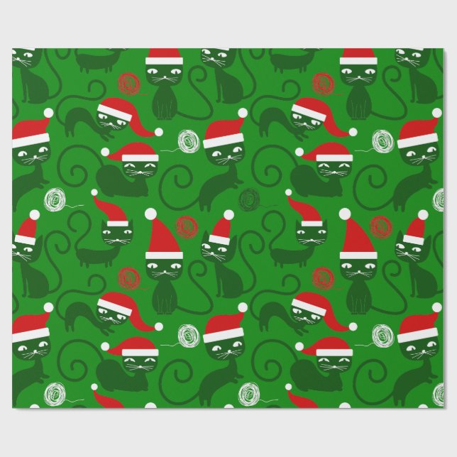 Papel De Presente papais noeis de natal verdes (Aberto)