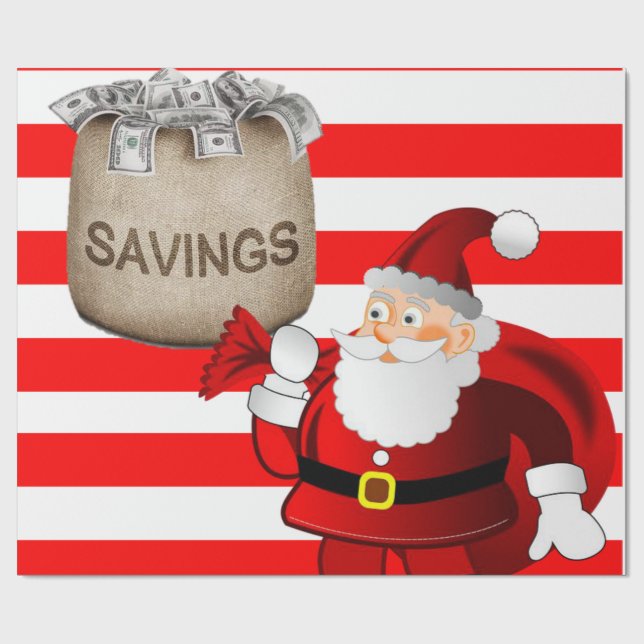 Papel De Presente Papais noeis de Papel de Moldagem de Natal (Aberto)