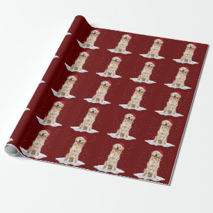 Papel De Presente Papais noeis de recuperação de ouros Luzes de Árvo