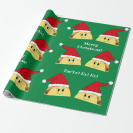 Papel De Presente Papais noeis de taco Papel de moldagem de Natal