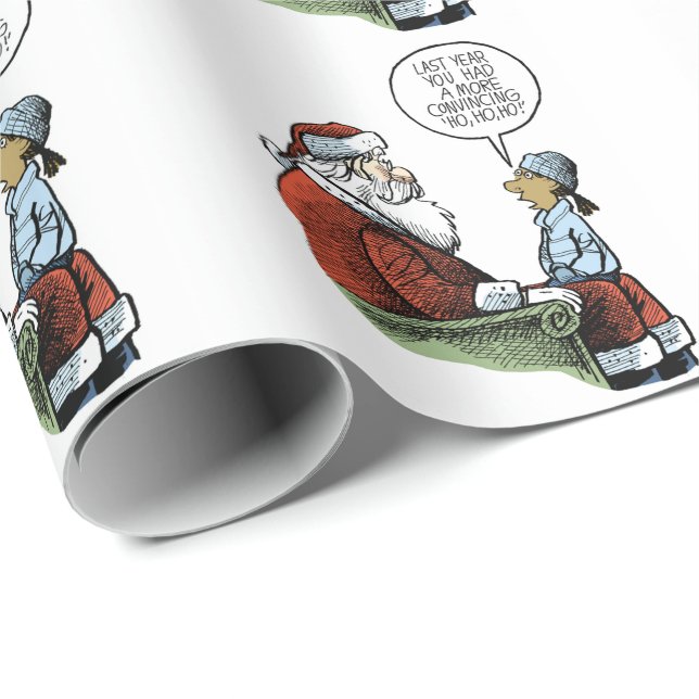 Papel De Presente Papais noeis do ano passado (Ponta do rolo)