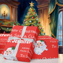 Papais noeis do nome da criança Presente Vermelho 