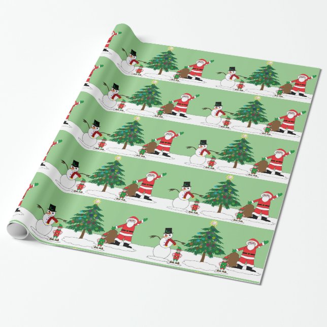 Papel De Presente Papais noeis e amigos (Desenrolado)